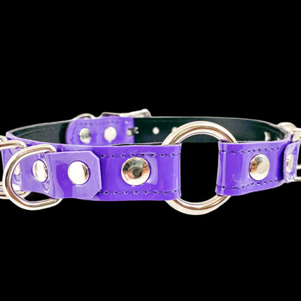 FC366 NEON COLORS HEART D RING CHOKER