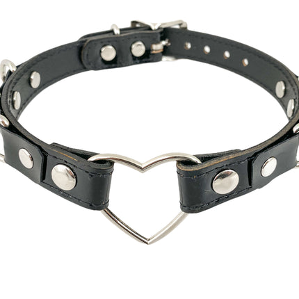 FC365 PATENT PATENT COLORS HEART D RING CHOKER