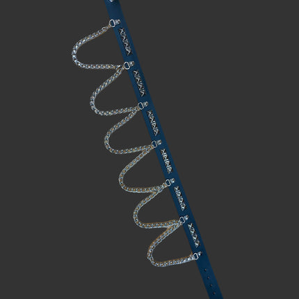 BT573 PYRAMID STUDDED BELT WITH CHAIN