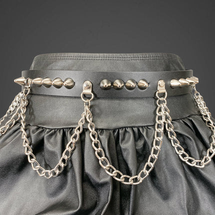 BT570 STUDDED BELT WITH CHAIN