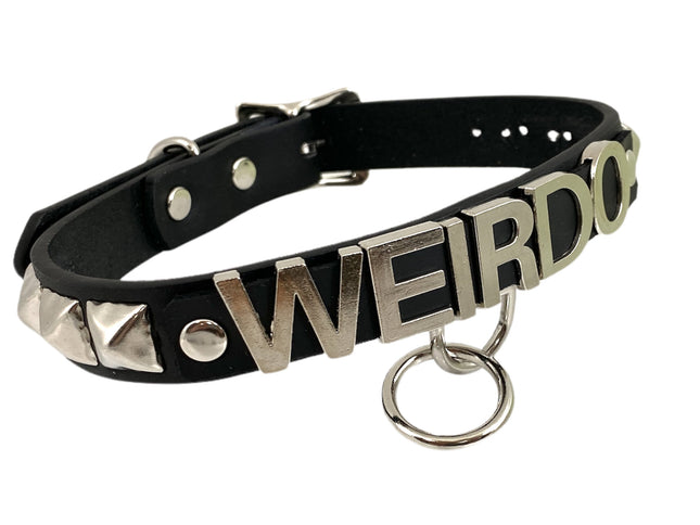 FCK262SIL BONDAGE FETISH  STAINLESS STEEL LETTER WORDS ID NAME CHOKER