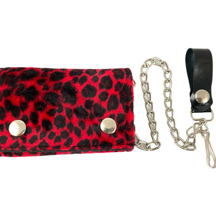 WF-LEO   FUZZY LEOPARD WALLET