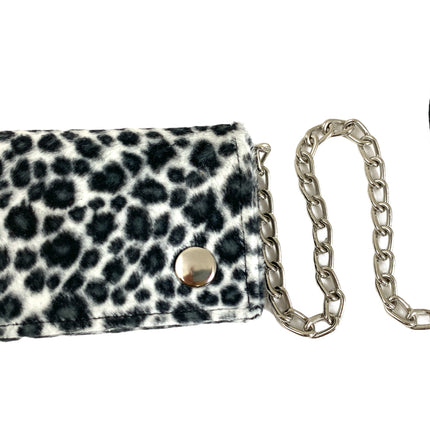 WF-LEO   FUZZY LEOPARD WALLET
