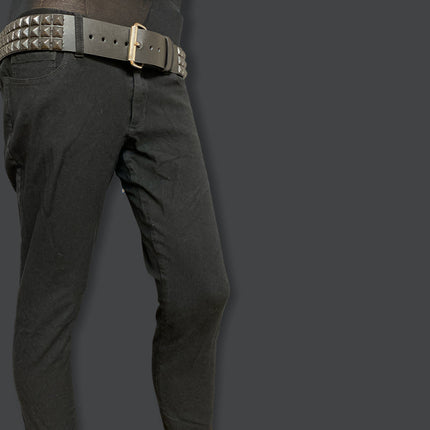 BT104-BS 3 ROW 1/2" BLACK PYRAMID BELT