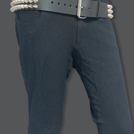 BT153  BRITISH CONE TALL UK77 STUDDED GENUINE LEATHER BELT