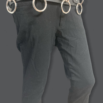 BT114  1 3/4" WIDE LARGE BONDAGE 1 1/2" RING BELT