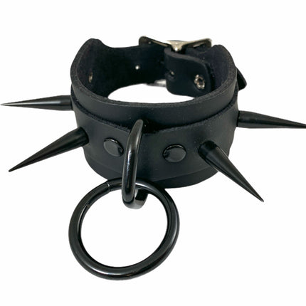 BC322T NAIL SPIKE BUCKLE BRACELET WITH 1/2" TREE SPIKE AND RING