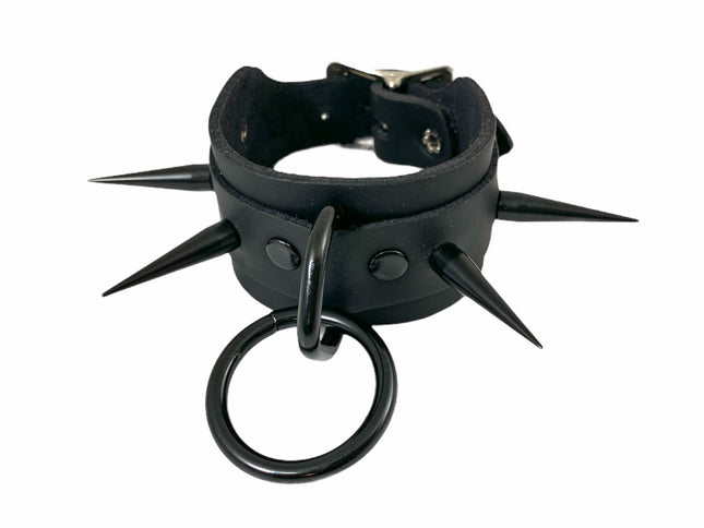 BC322T NAIL SPIKE BUCKLE BRACELET WITH 1/2" TREE SPIKE AND RING