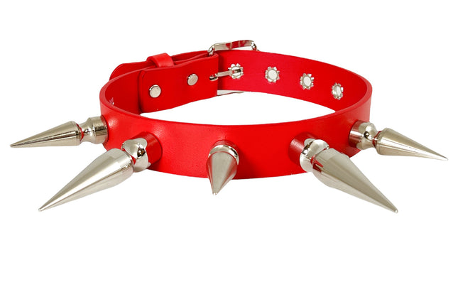 FCK362 VEGAN MATT SILVER  3" SPIKE CHOKER