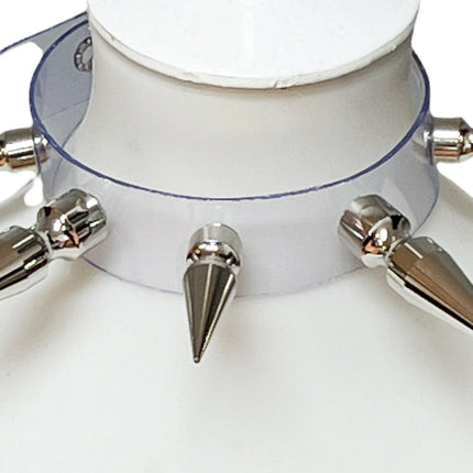 FCK362VN-BS PVC VINYL BLACK 3" SPIKE CHOKER