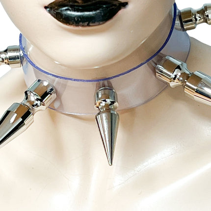 FCK362VN-BS PVC VINYL BLACK 3" SPIKE CHOKER