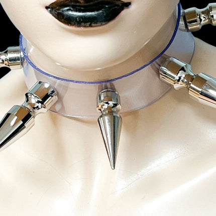 FCK362VN-BS PVC VINYL BLACK 3" SPIKE CHOKER