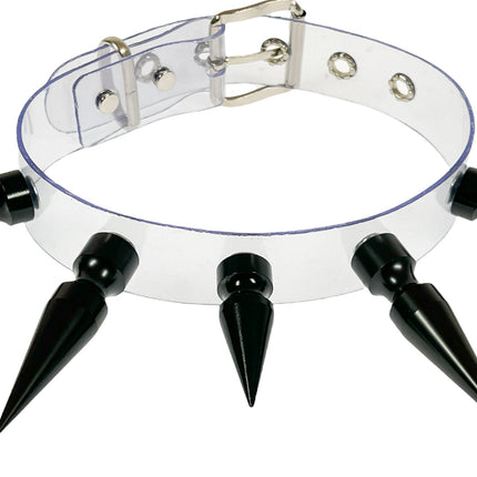 FCK362VN-BS PVC VINYL BLACK 3" SPIKE CHOKER