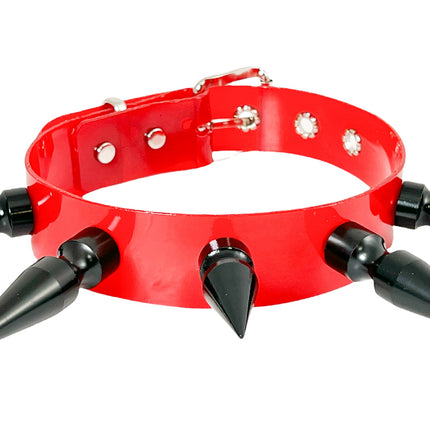 FCK362VN-BS PVC VINYL BLACK 3" SPIKE CHOKER