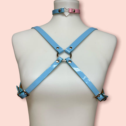 XH219 PATENT/NEON  CROSS HARNESS 1/2" WIDE