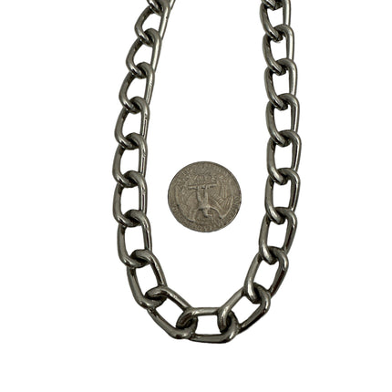 FML105-S 4MM HEAVY CHAIN SMALL HOOK 6" LEATHER HANDLE