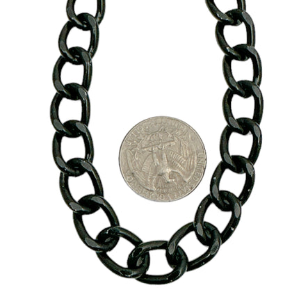 LEASH-BLK-S BLACK CHAIN LEASH-HV-S BOTH SIDE SMALL 2" HOOK