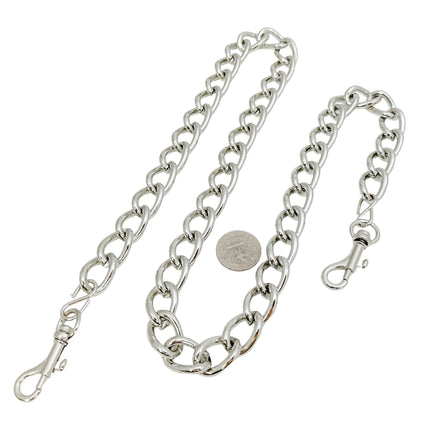 LEASH-HV-S 4MM HEAVY CHAIN BOTH SIDE SMALL 2" HOOK