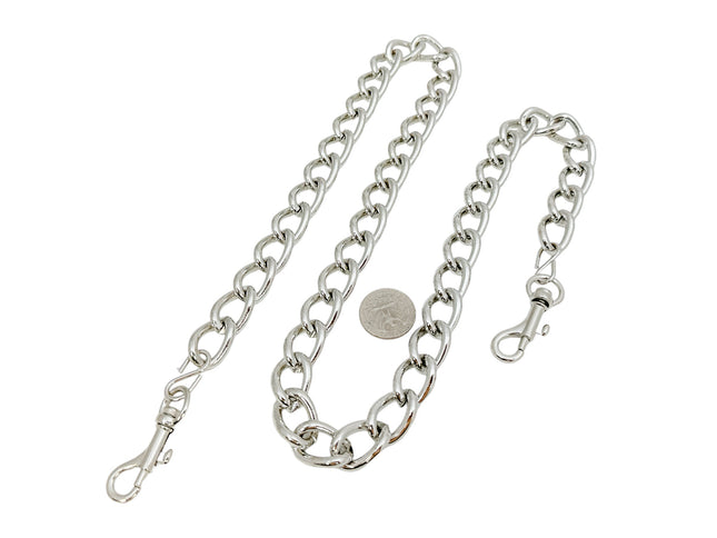 LEASH-HV-S 4MM HEAVY CHAIN BOTH SIDE SMALL 2" HOOK