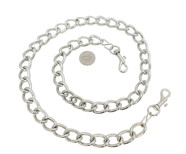 LEASH-HV-S 4MM HEAVY CHAIN BOTH SIDE SMALL 2" HOOK