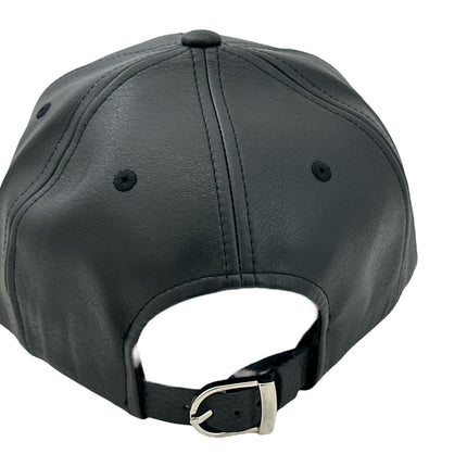 HT140 THREE RING BONDAGE STILE VEGAN LEATHER BASEBALL HAT