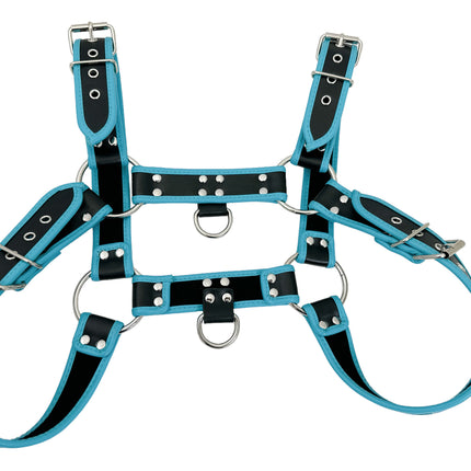 FH155D-KKY  VEGAN NEON STRIPE BULLDOG HARNESS