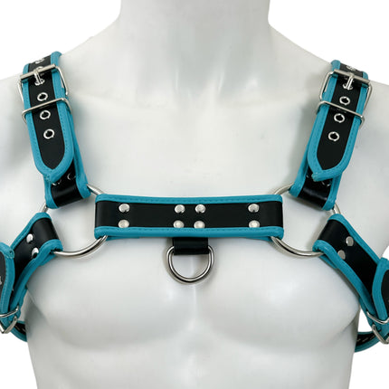 FH155D-KKY  VEGAN NEON STRIPE BULLDOG HARNESS