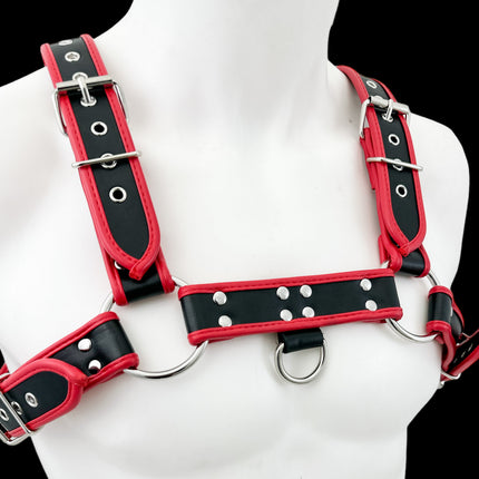 FH155D-KKY  VEGAN NEON STRIPE BULLDOG HARNESS