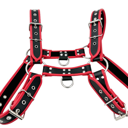 FH155D-KKY  VEGAN NEON STRIPE BULLDOG HARNESS