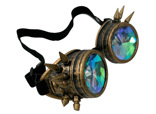 G212  KALEIDOSCOPIC GOGGLES WITH SPIKES