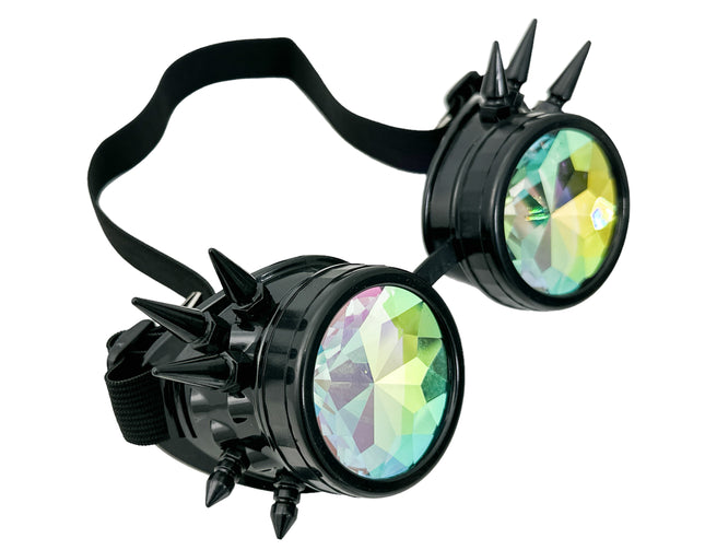 G212  KALEIDOSCOPIC GOGGLES WITH SPIKES