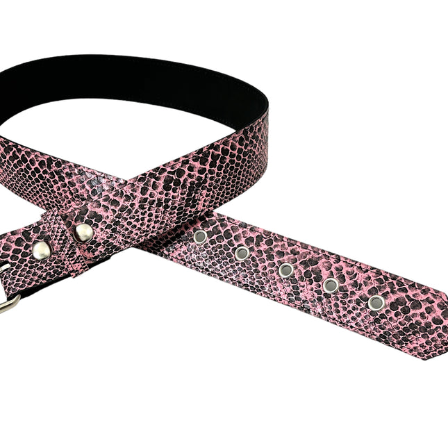BT100-125SNK-PINK  SNAKE 1 1/4" WIDE PLAIN BELT