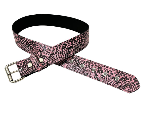 BT100-125SNK-PINK  SNAKE 1 1/4" WIDE PLAIN BELT