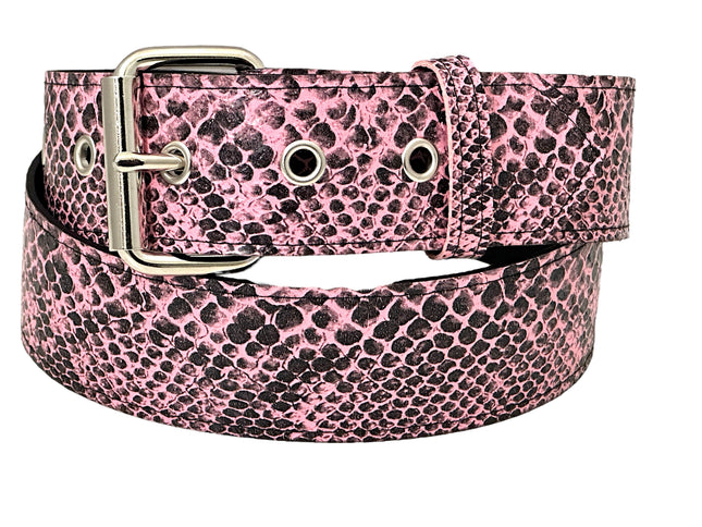BT100-125SNK-PINK  SNAKE 1 1/4" WIDE PLAIN BELT