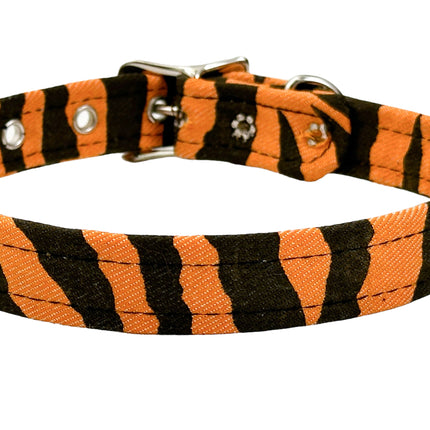 CK100Z-075 3/4" ZEBRA FABRIC  PLAIN CHOKER