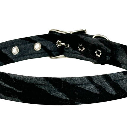 CK100Z-075 3/4" ZEBRA FABRIC  PLAIN CHOKER