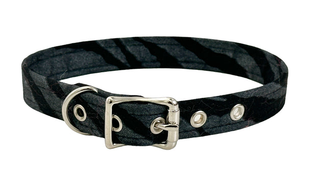 CK100Z-075 3/4" ZEBRA FABRIC  PLAIN CHOKER
