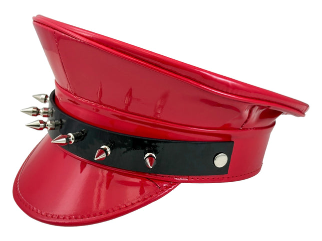 HT350RED-BLK  1" SPIKE CAPTAIN HAT