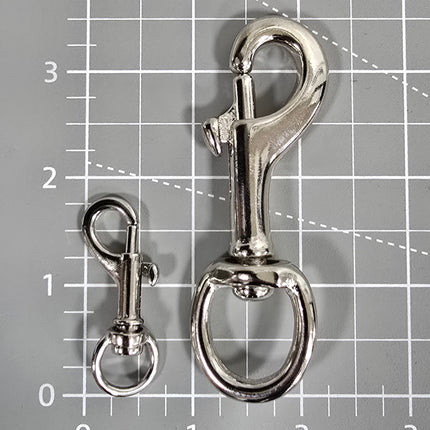 LEASH104S HEAVY CHAIN-SMALL 2" HOOK & 6" LEATHER HANDLE