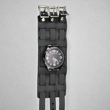 WBN-PLN LEATHER CLASSIC  WATCHBAND STYLE BUCKLE BRACELET