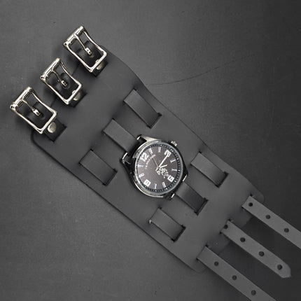 WBT-PLN   4" WIDE WATCH BAND STYLE BRACELET CUFF