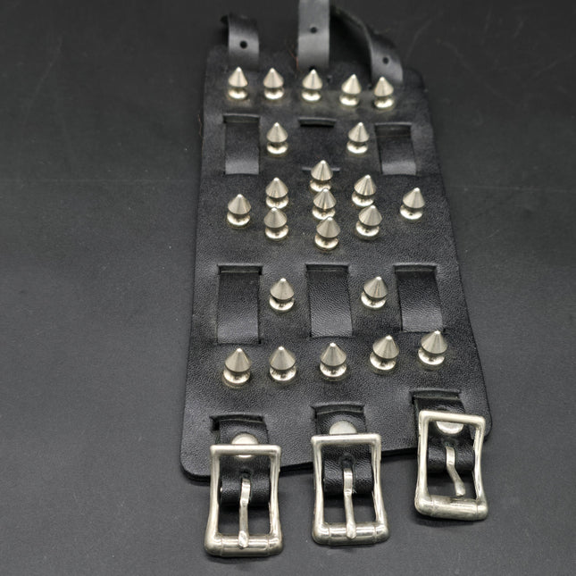 WBT-SPIKE-S    23PCS 1/2" SPIKE 4" WIDE WATCH BAND STYLE BRACELET CUFF (Copy)