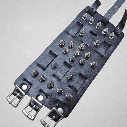 WBT-SPIKE-S    23PCS 1/2" SPIKE 4" WIDE WATCH BAND STYLE BRACELET CUFF (Copy)
