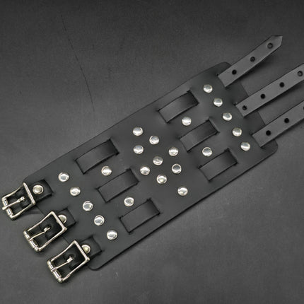 WBT-SPIKE    4" WIDE WATCH BAND STYLE BRACELET CUFF
