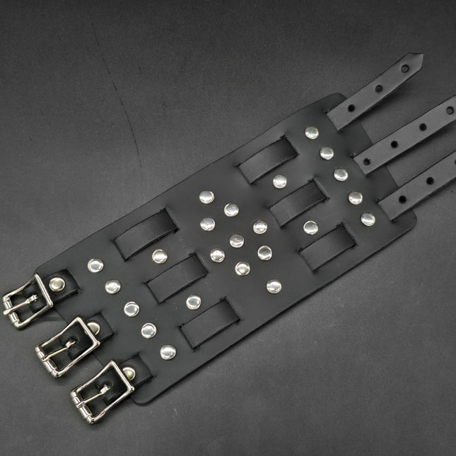 WBT-SPIKE    4" WIDE WATCH BAND STYLE BRACELET CUFF