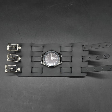 WBT-PLN   4" WIDE WATCH BAND STYLE BRACELET CUFF
