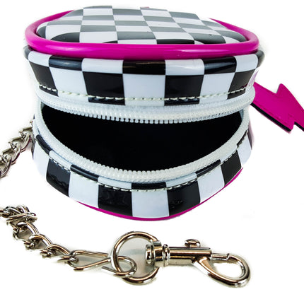 WCK802 CHECKERED ROUND WALLET