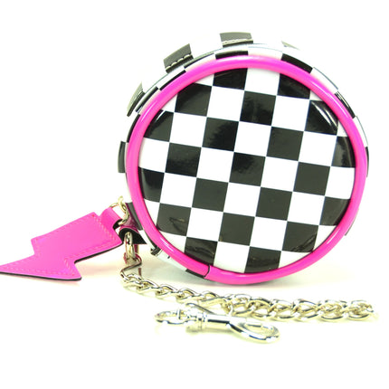 WCK802 CHECKERED ROUND WALLET