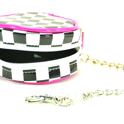 WCK802 CHECKERED ROUND WALLET
