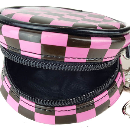 WCK802 CHECKERED ROUND WALLET